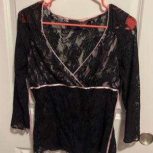 💖 Y2K Sheer Lace Top 💖